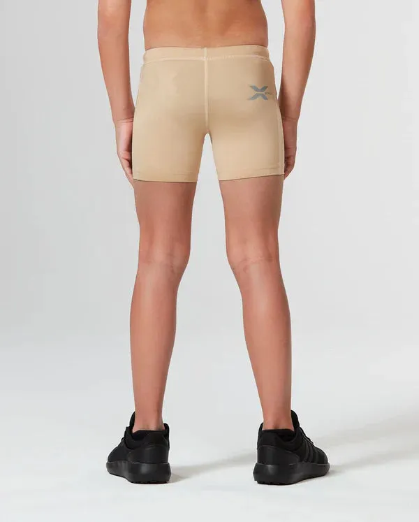 2XU Core Boys 1/2 Compression Shorts Beige