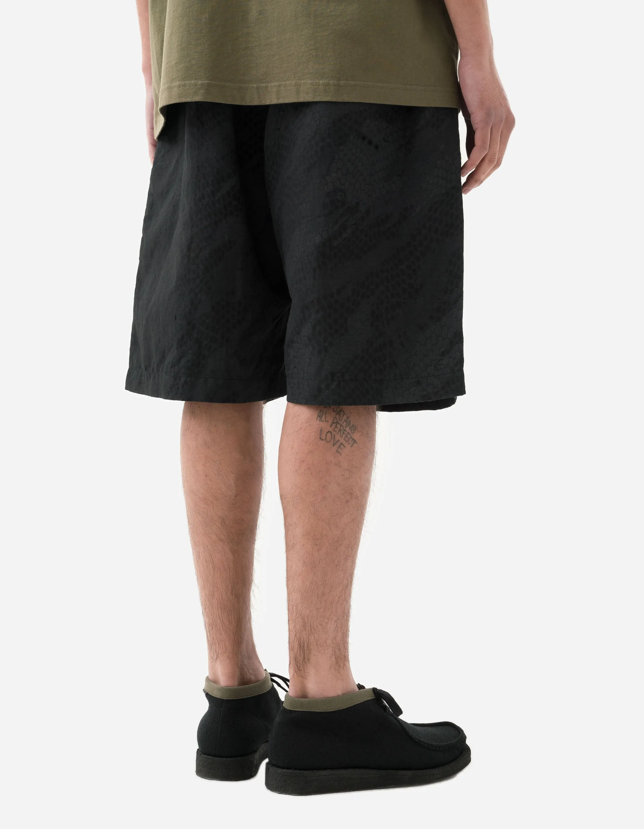 5072 Camo Hemp Loose Track Shorts Subdued Night