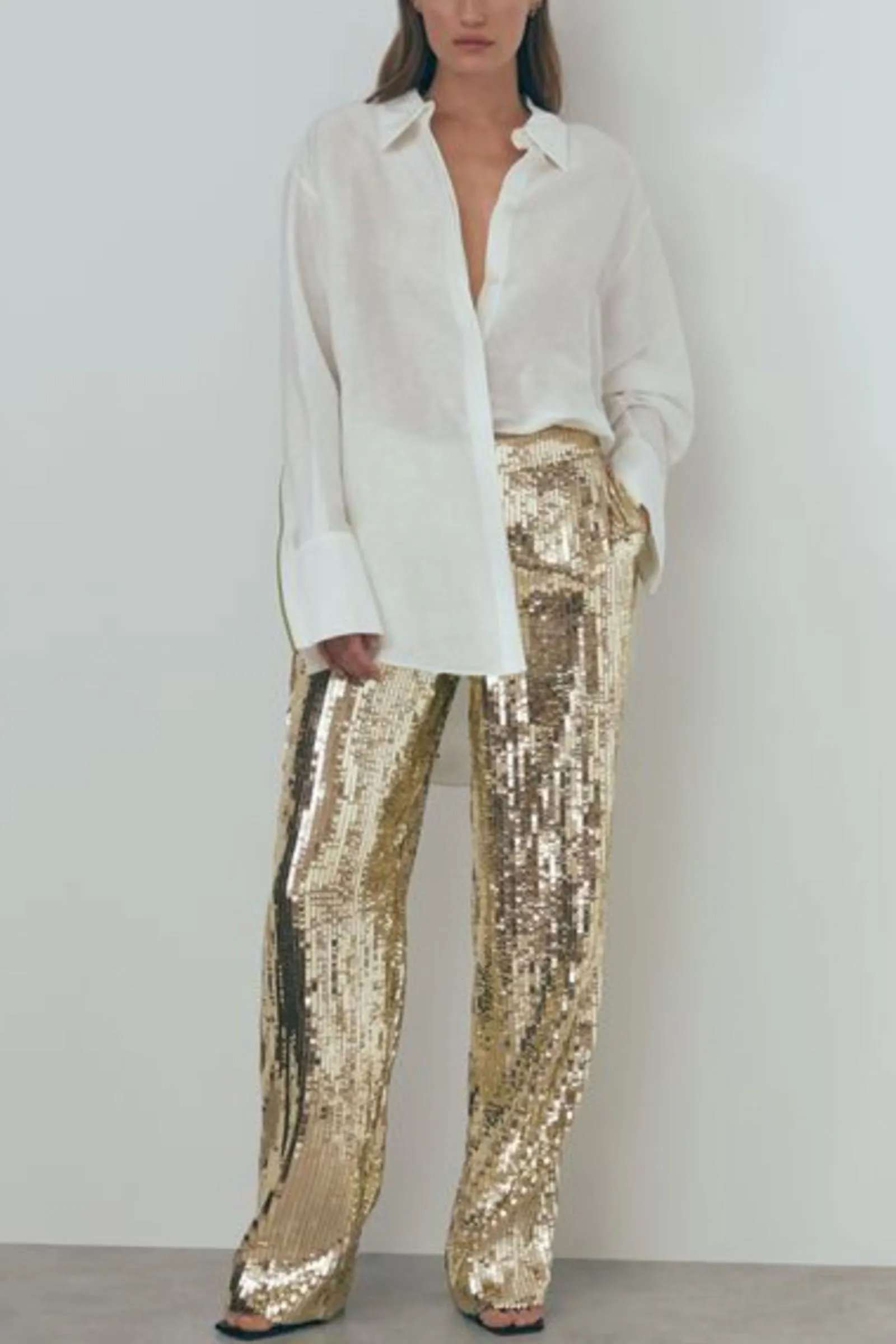 Atelier Sequin Wide Leg Trousers