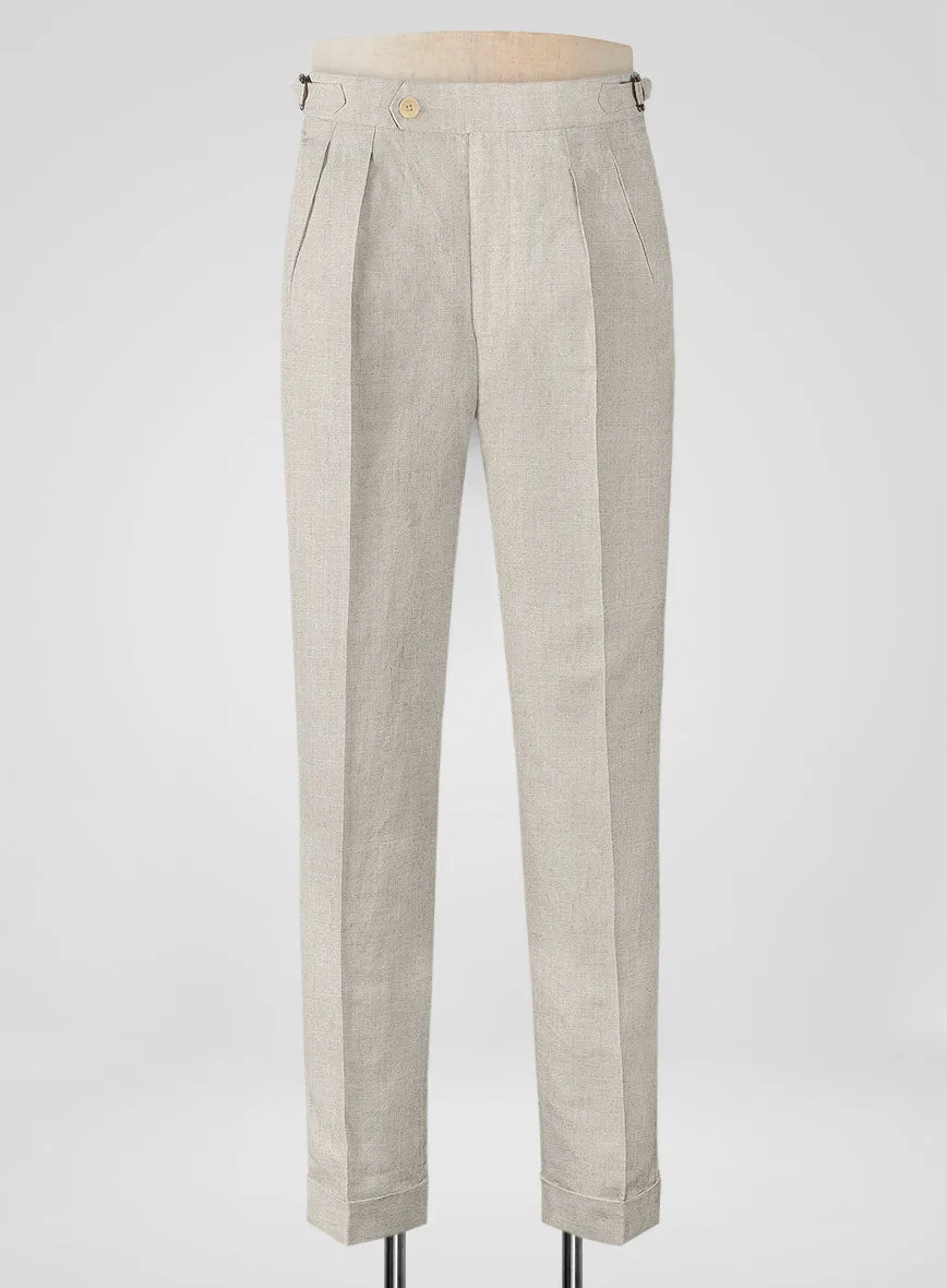 Barn Beige Linen Highland Trousers