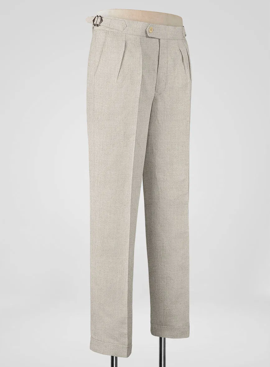 Barn Beige Linen Highland Trousers