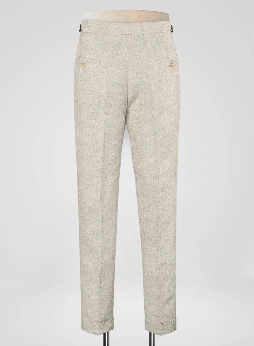 Barn Beige Linen Highland Trousers