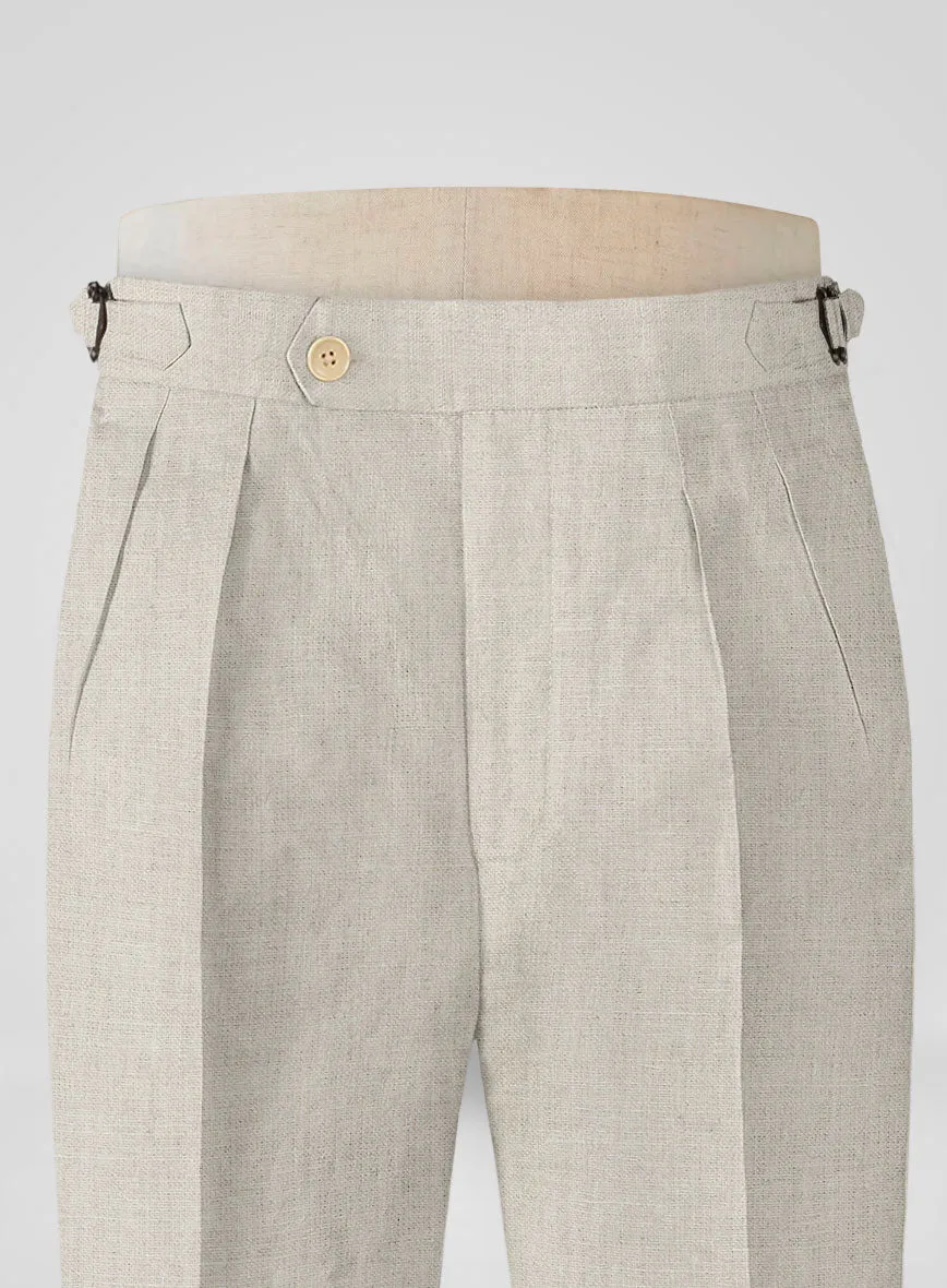 Barn Beige Linen Highland Trousers