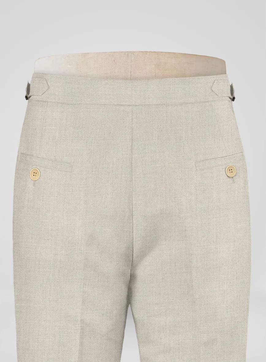 Barn Beige Linen Highland Trousers