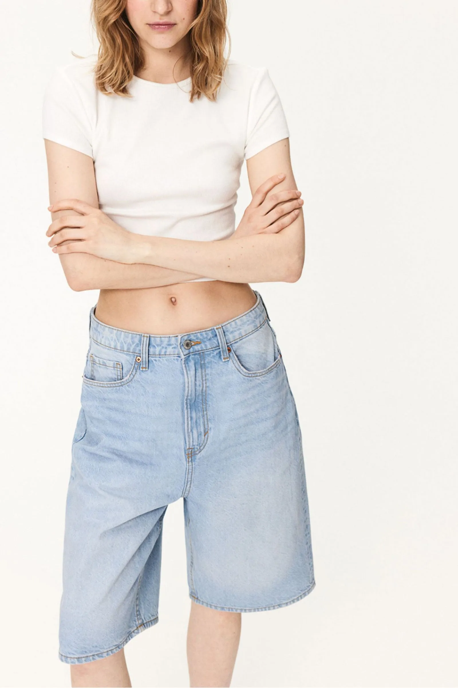 Bermuda Baggy High Denim shorts