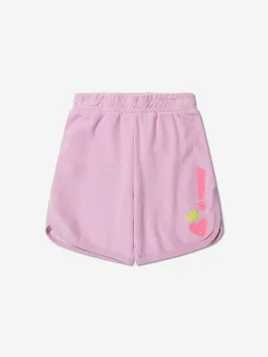 Billieblush Girls Terry Towel Shorts in Purple