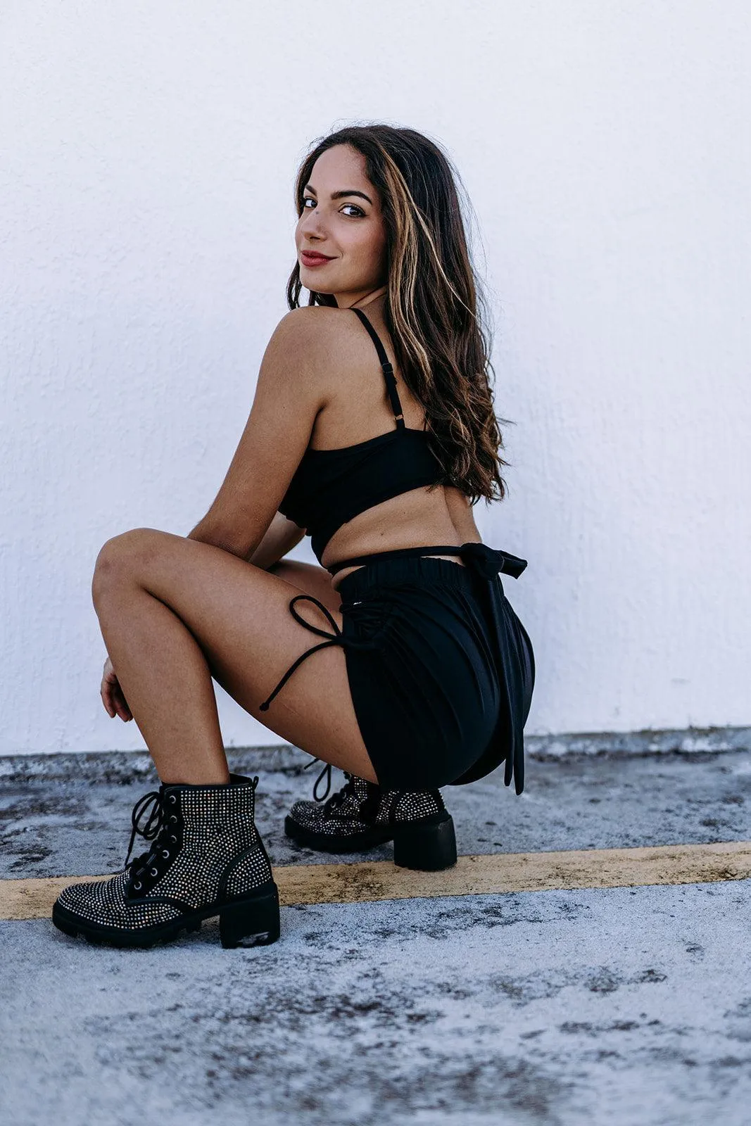 Black String Shorts