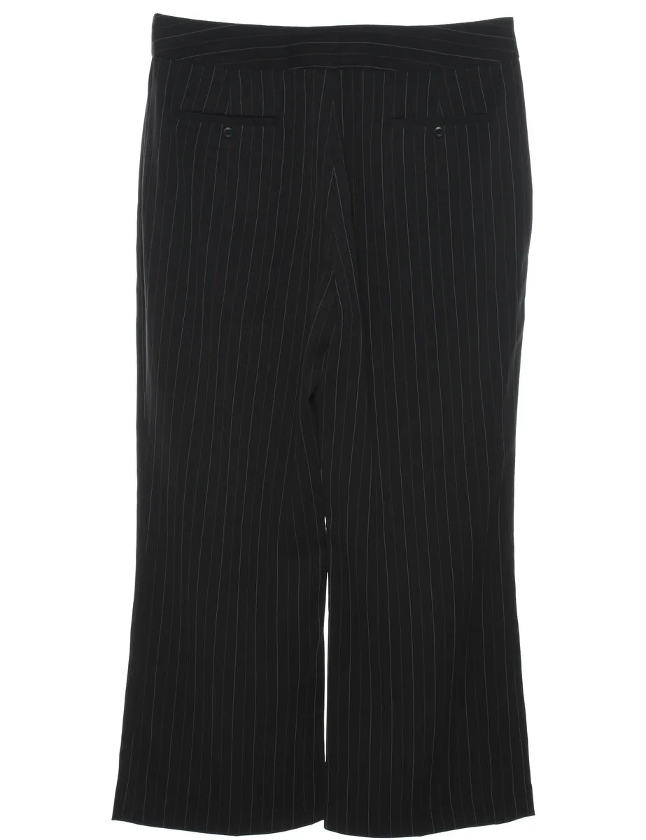 Black Striped Trousers - W34 L27