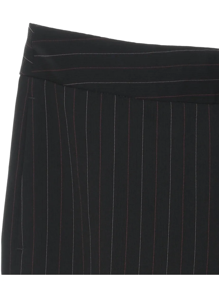 Black Striped Trousers - W34 L27