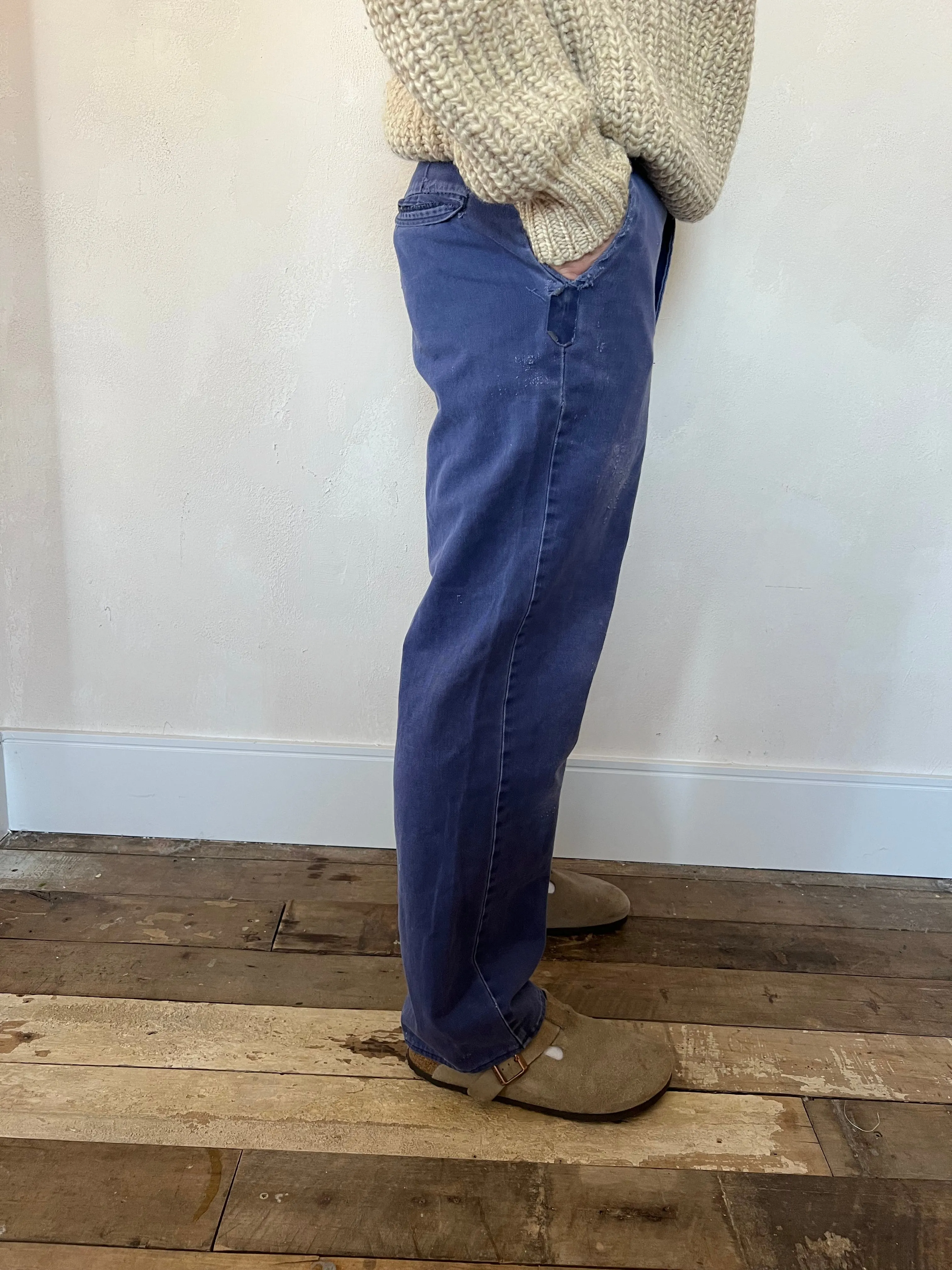 Blue Faded Workwear Trouser 9