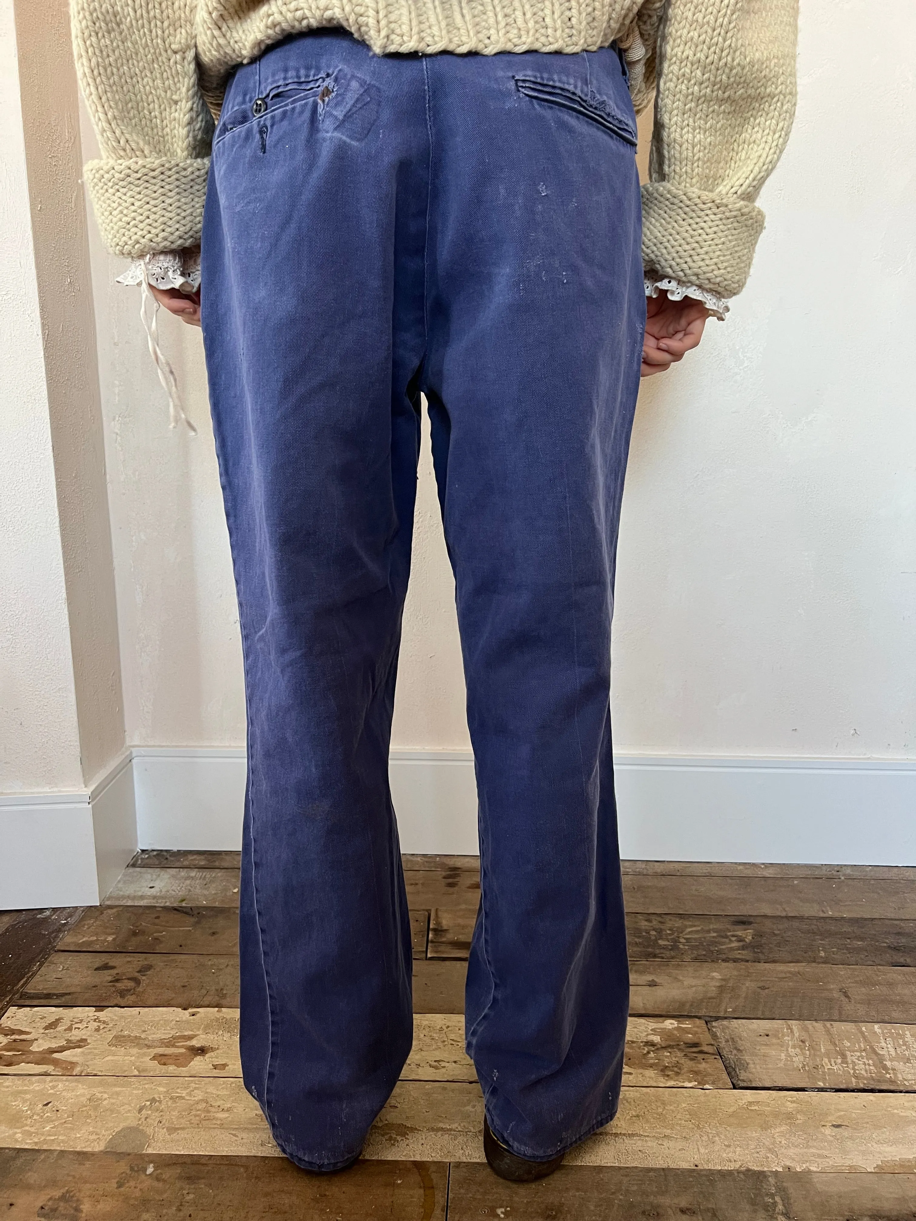 Blue Faded Workwear Trouser 9