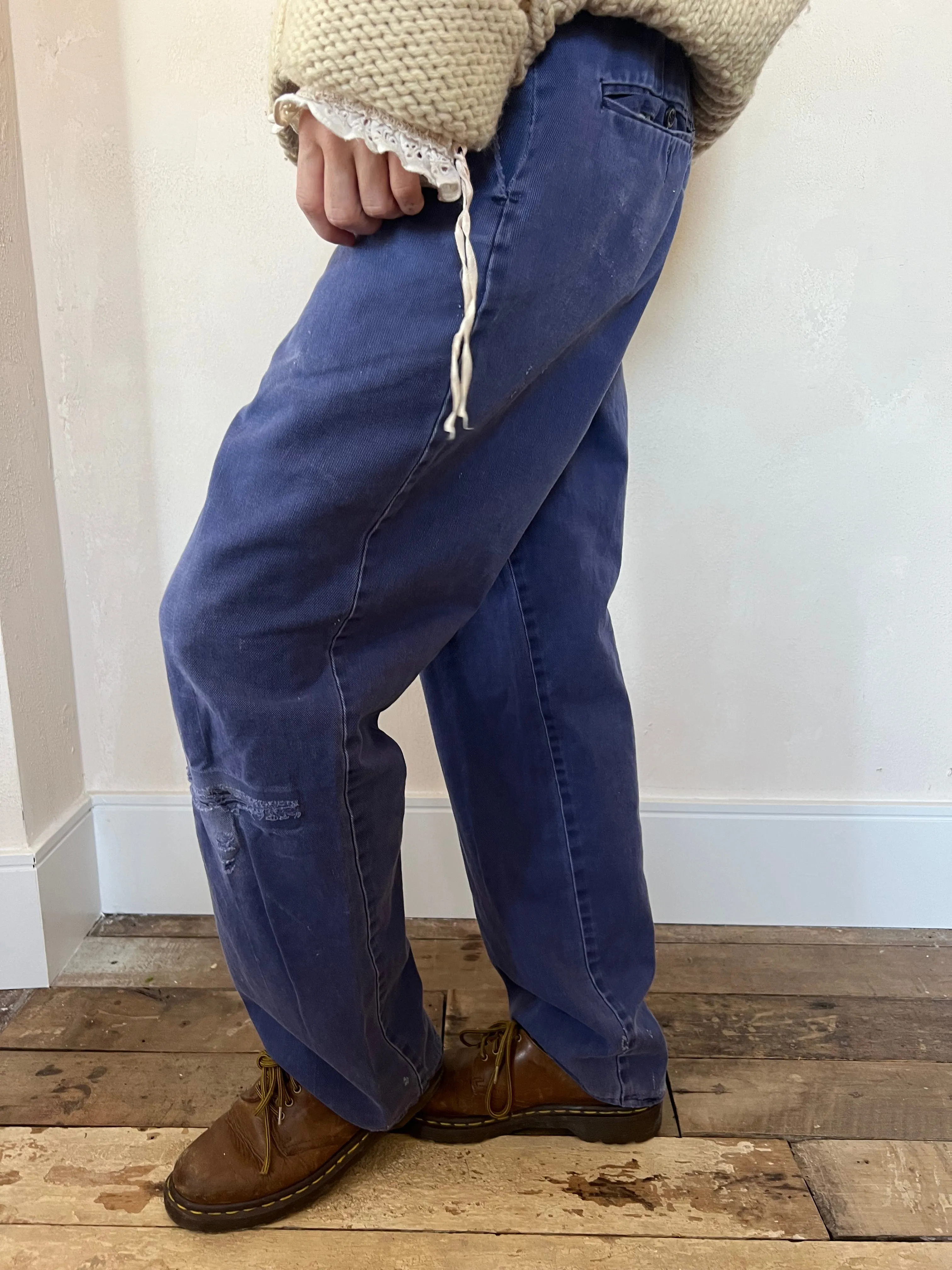 Blue Faded Workwear Trouser 9