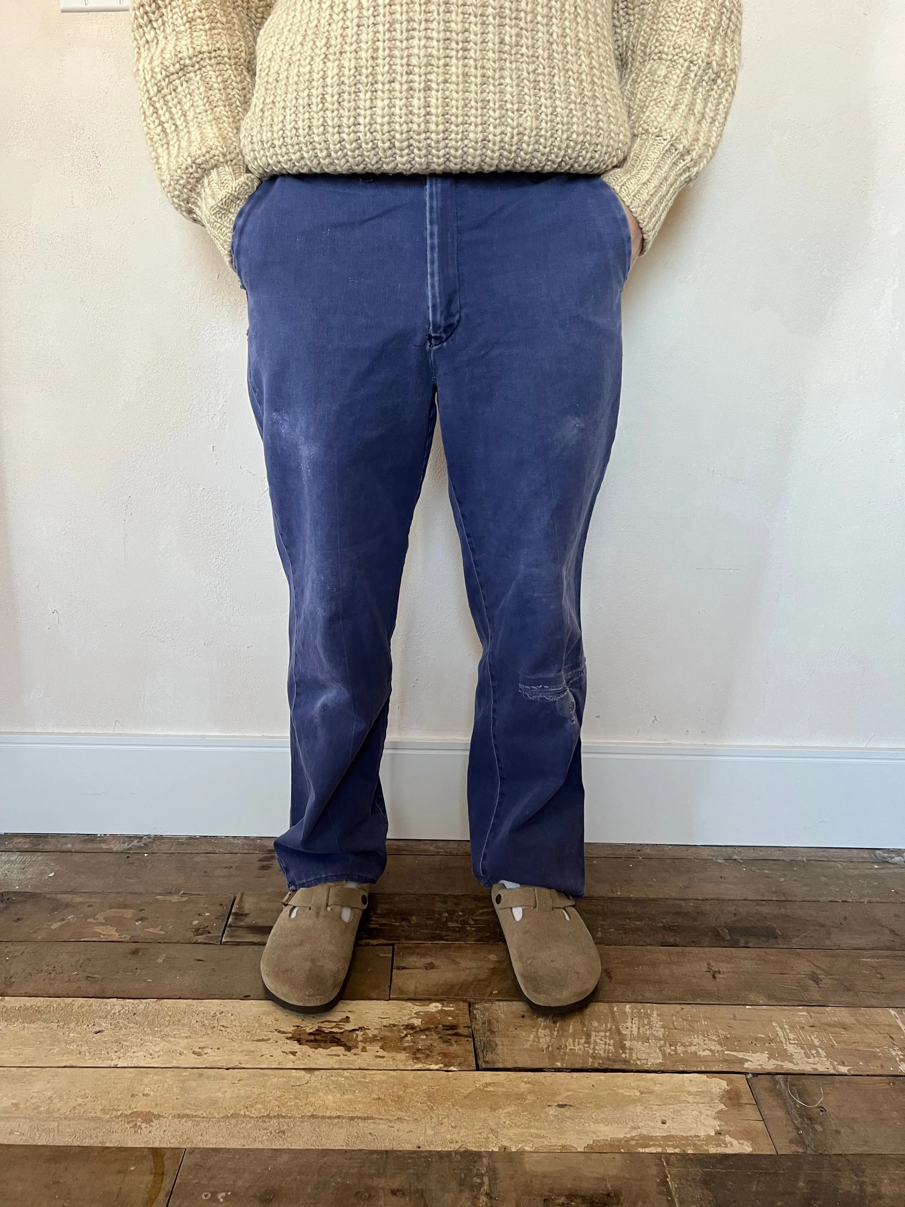 Blue Faded Workwear Trouser 9