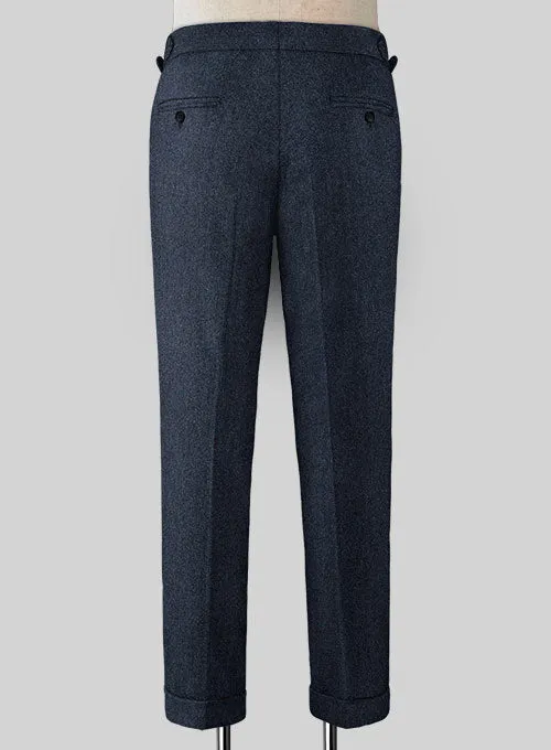 Blue Heavy Highland Tweed Trousers