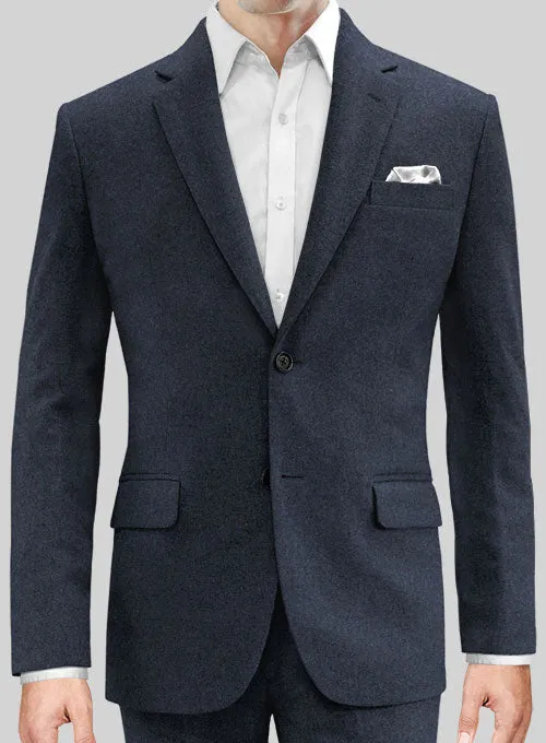 Blue Heavy Tweed Suit