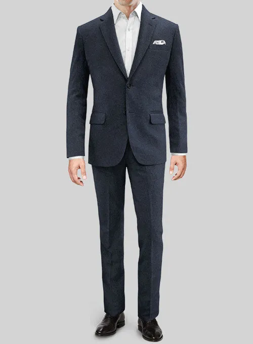 Blue Heavy Tweed Suit