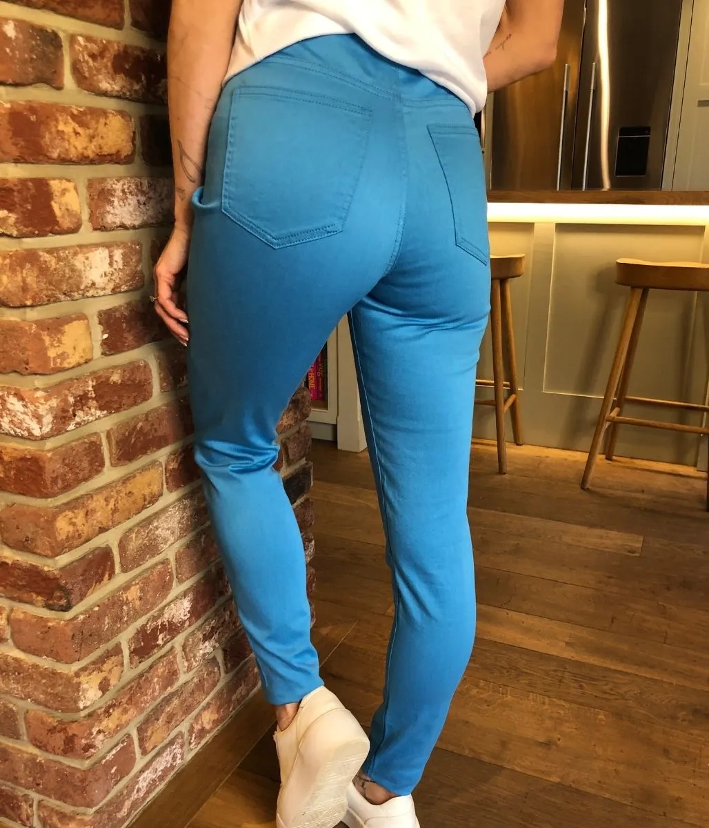 Blue High Waisted Jeggings