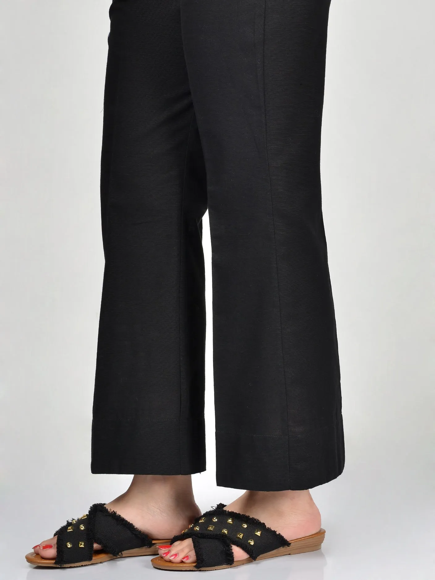 Bootcut Pants-Black