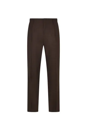 Brown Flannel Hollywood Trousers