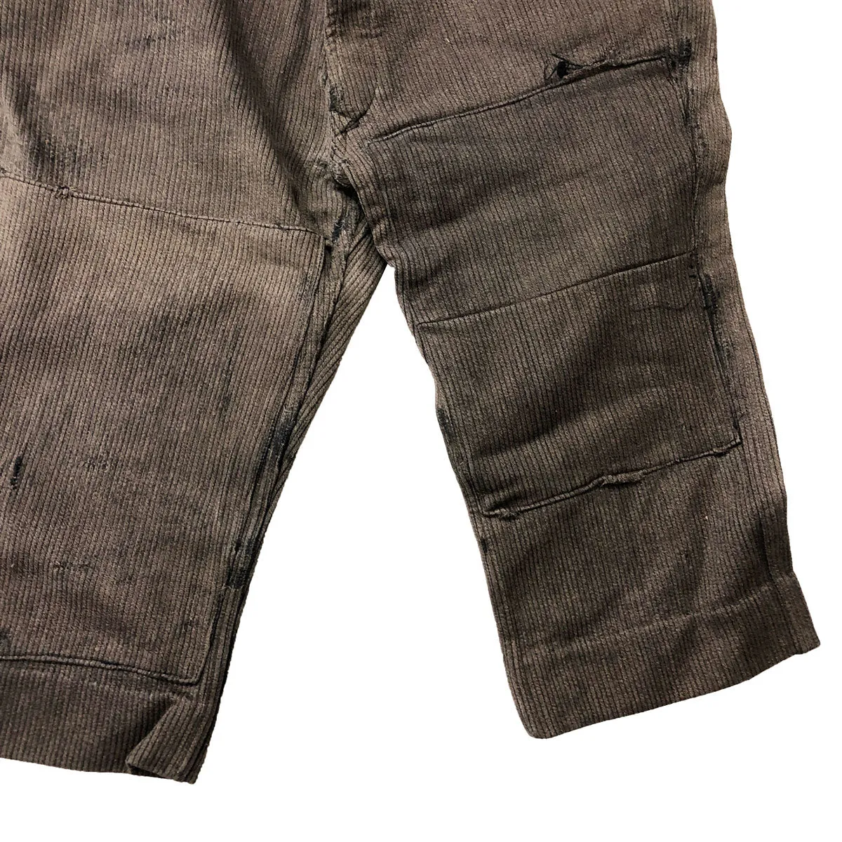 C1930 French Patched & Hemmed Work Hunting Highwater Trousers