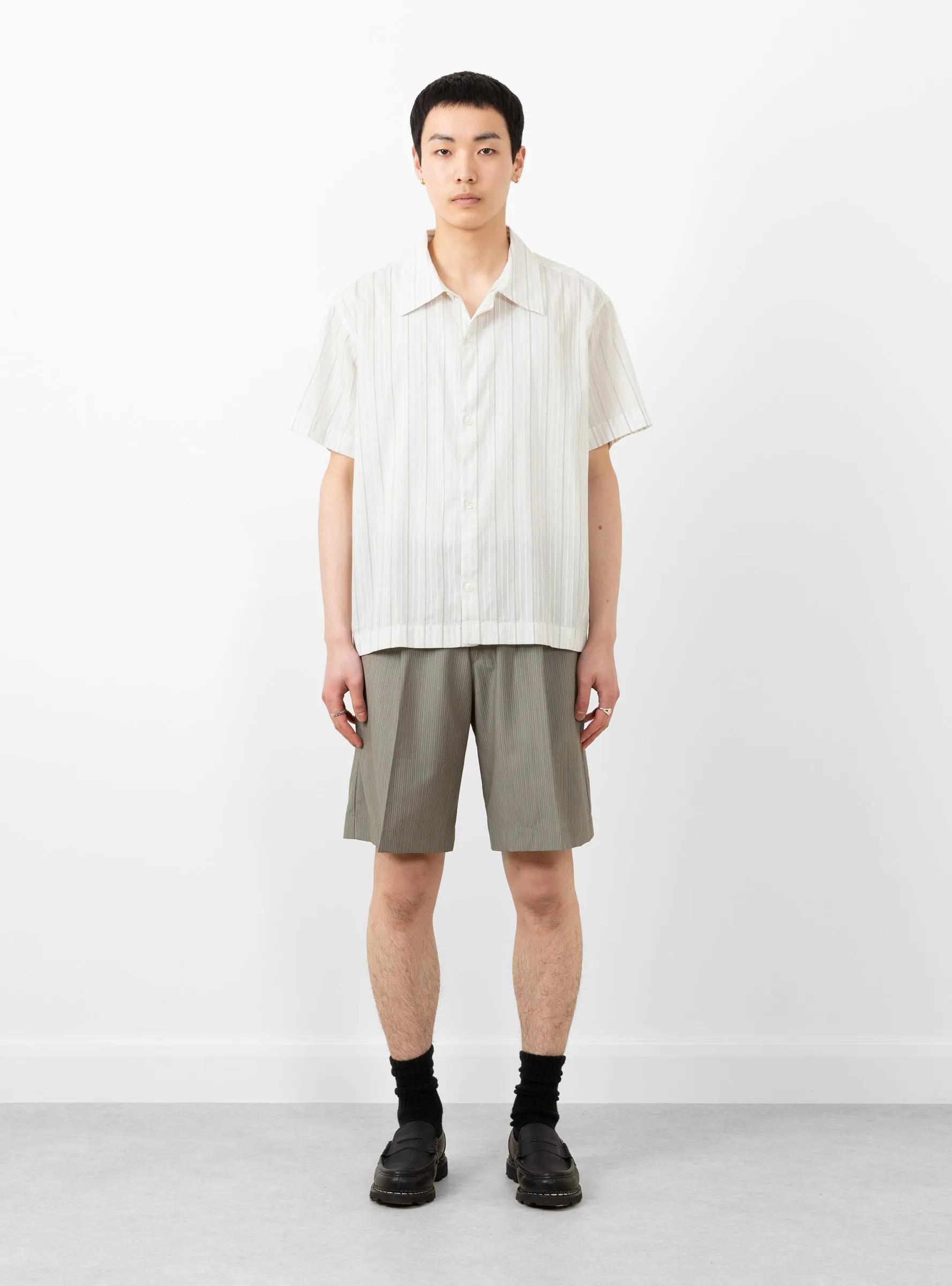 Classic Shorts Taupe Grey Stripe