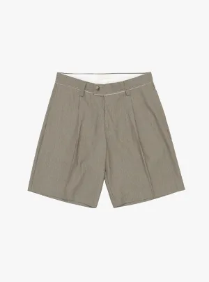 Classic Shorts Taupe Grey Stripe