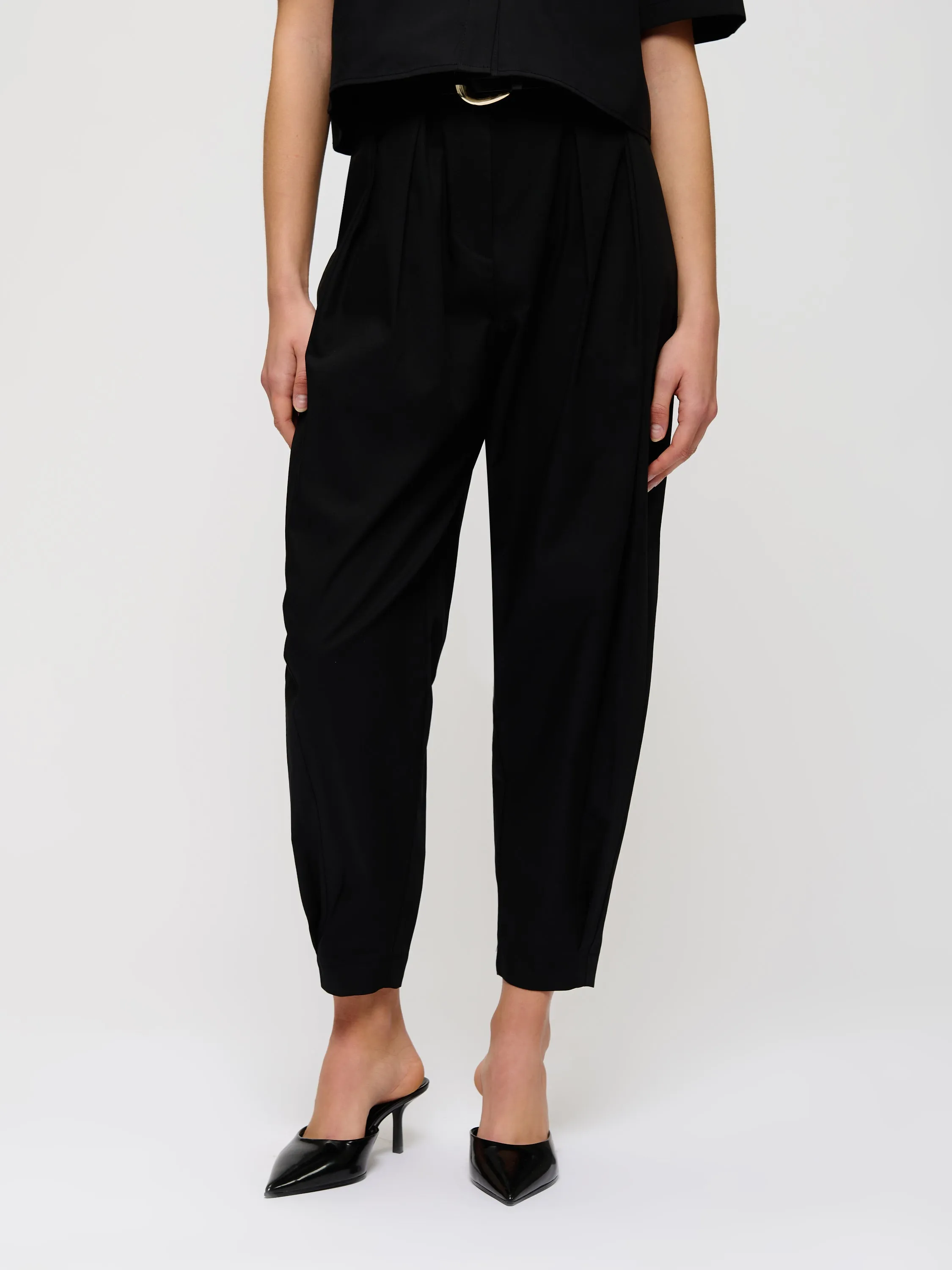 Cotton Blend Balloon Pant