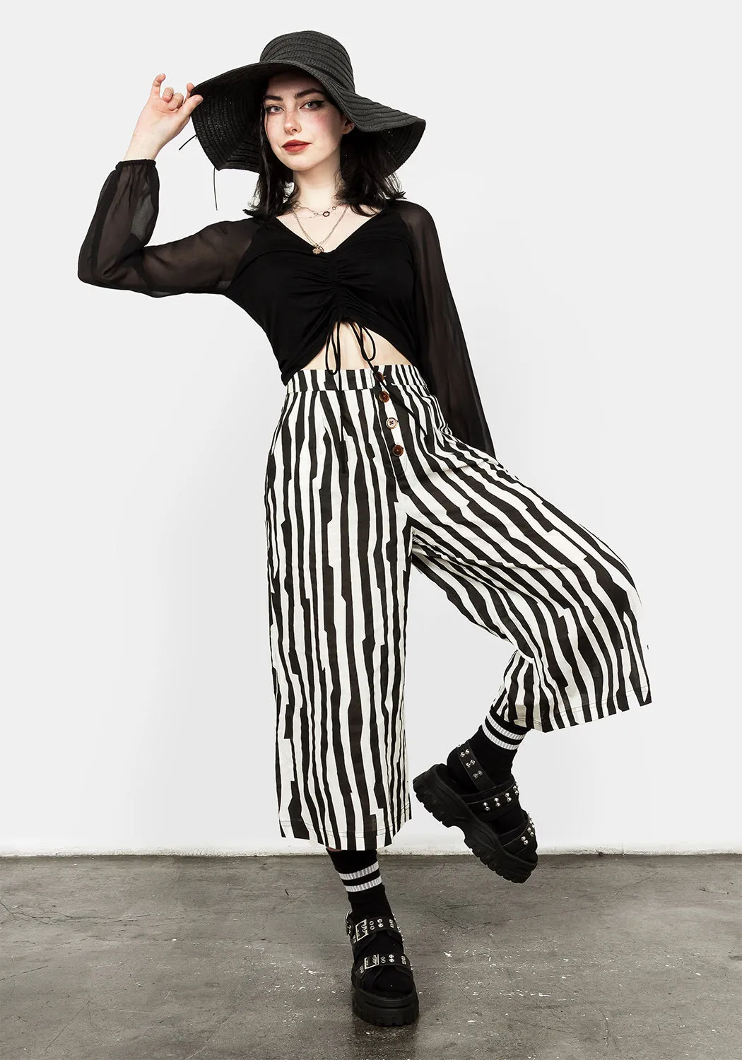 DARK WAVE CROP TROUSERS