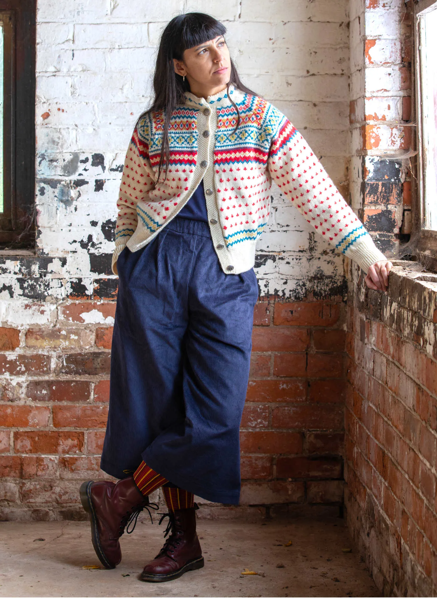 Edith - Navy Corduroy Trousers