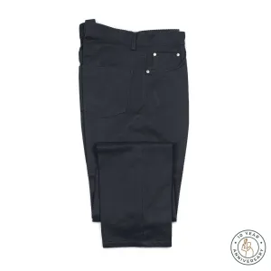 Exclusive Aacero 5-pocket trousers in midnight navy textured cotton twill (10th anniversary capsule)