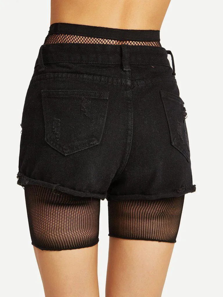 Fishnet Legging Shorts