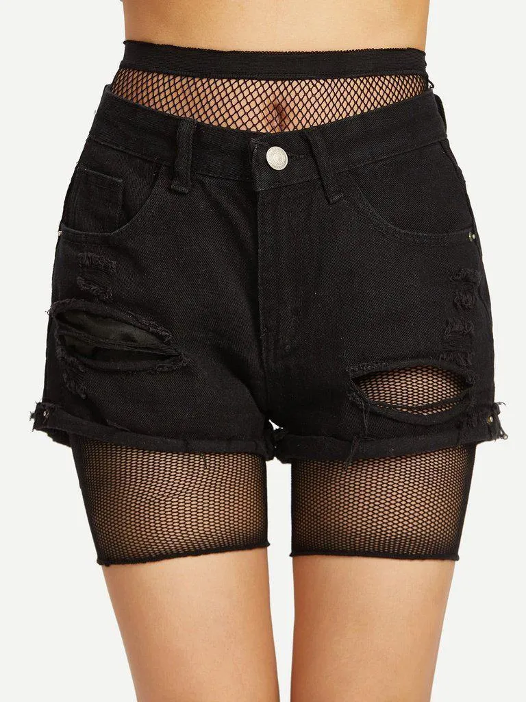 Fishnet Legging Shorts