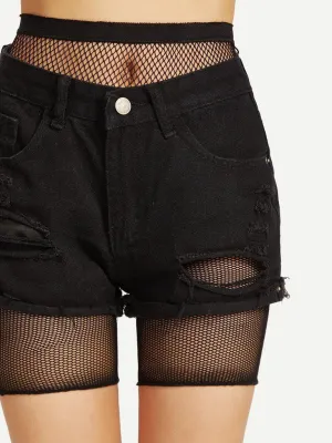 Fishnet Legging Shorts