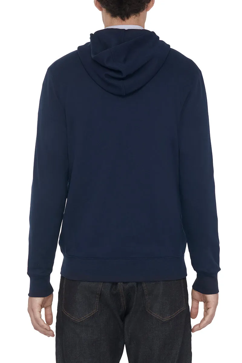 French Terry Zip-Up Hoodie | Navy 14036N