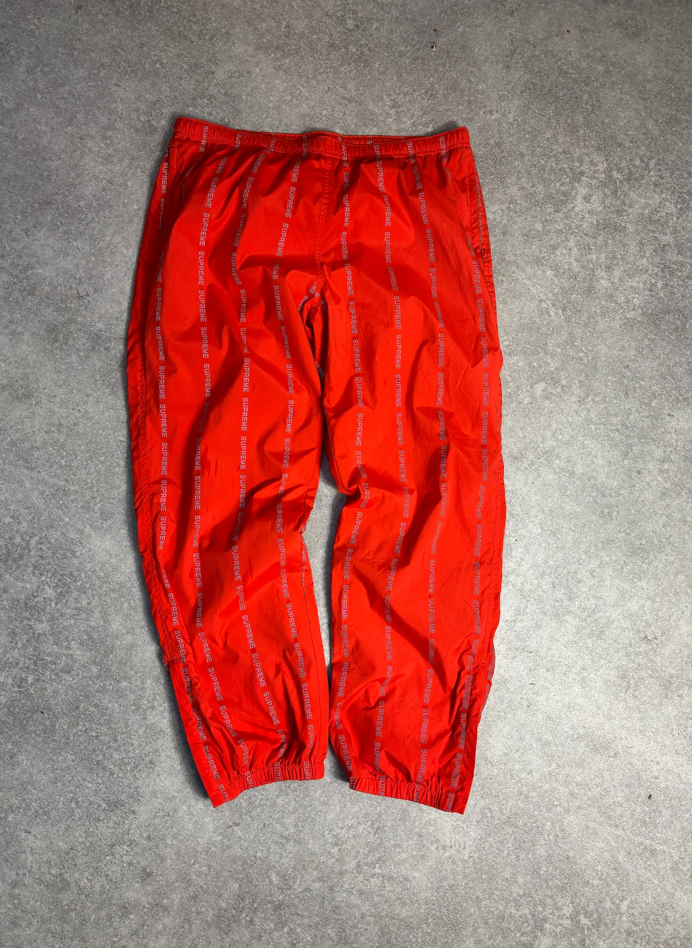 F/W 2018 Supreme Reflective Text Track Pants