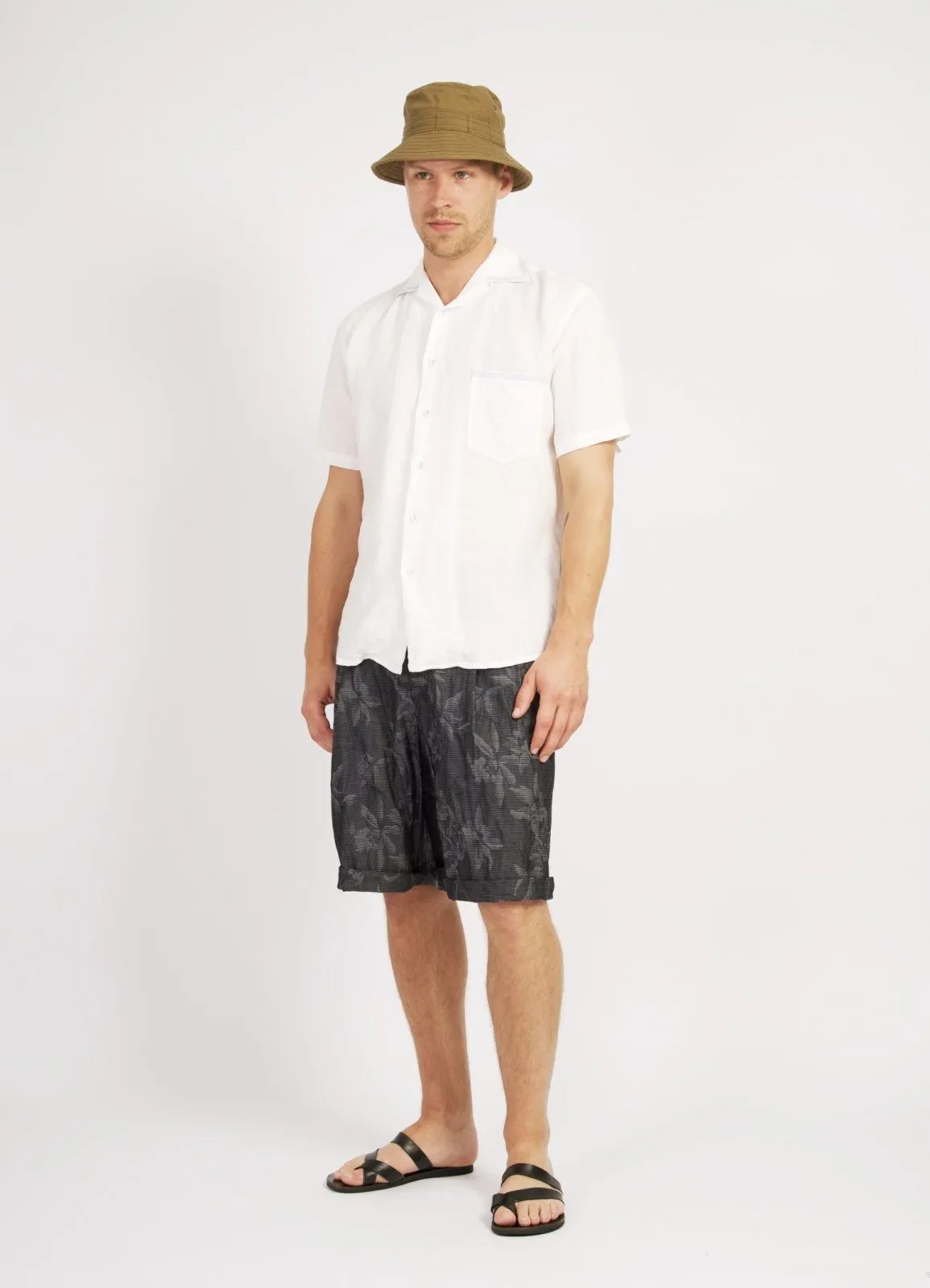 GILBERT | Wide Cut Shorts | Botanic Indigo