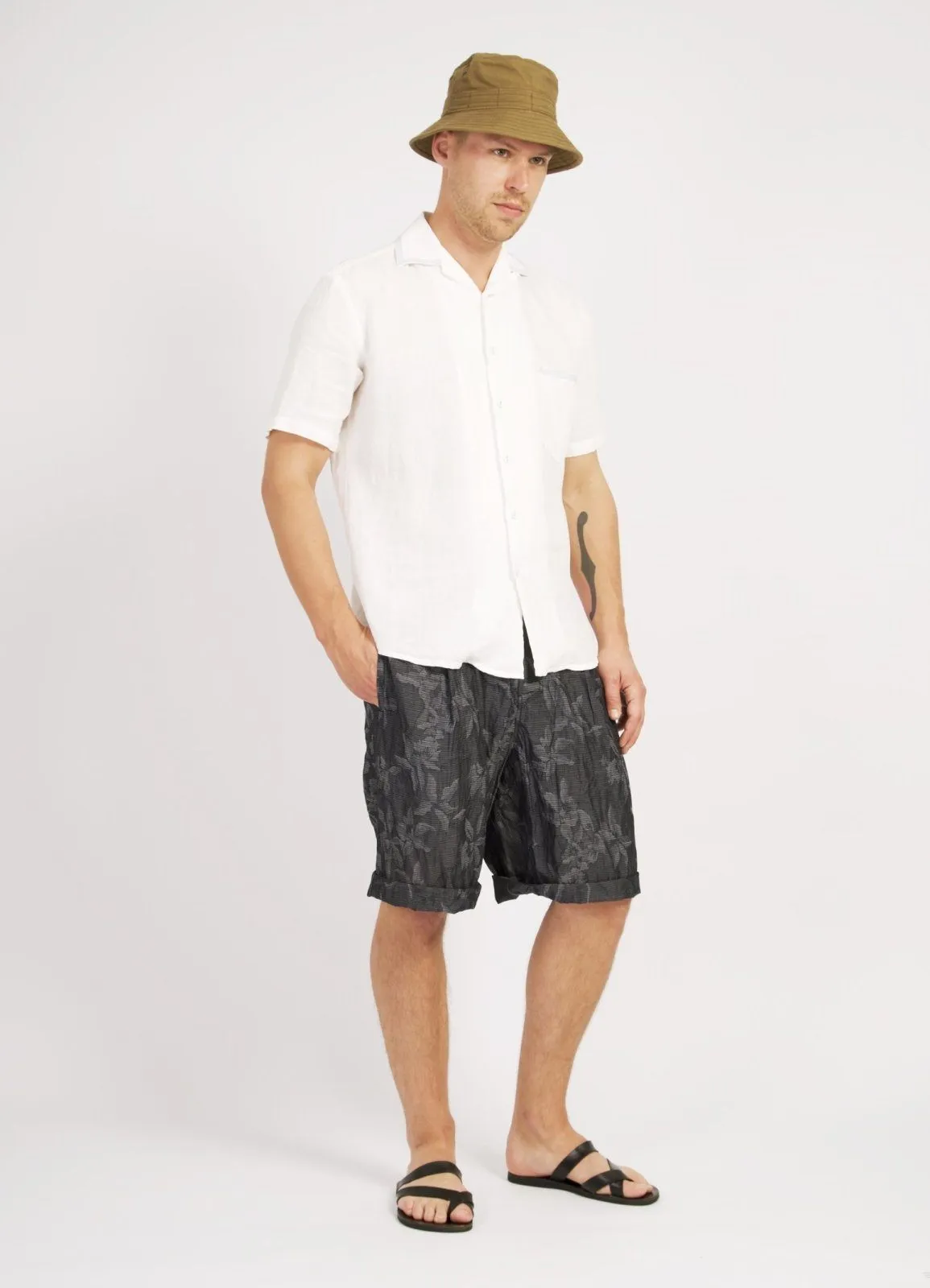 GILBERT | Wide Cut Shorts | Botanic Indigo