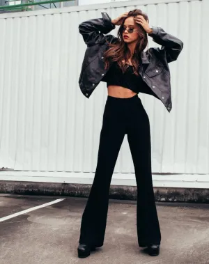 Herlom Flare Trousers in Black