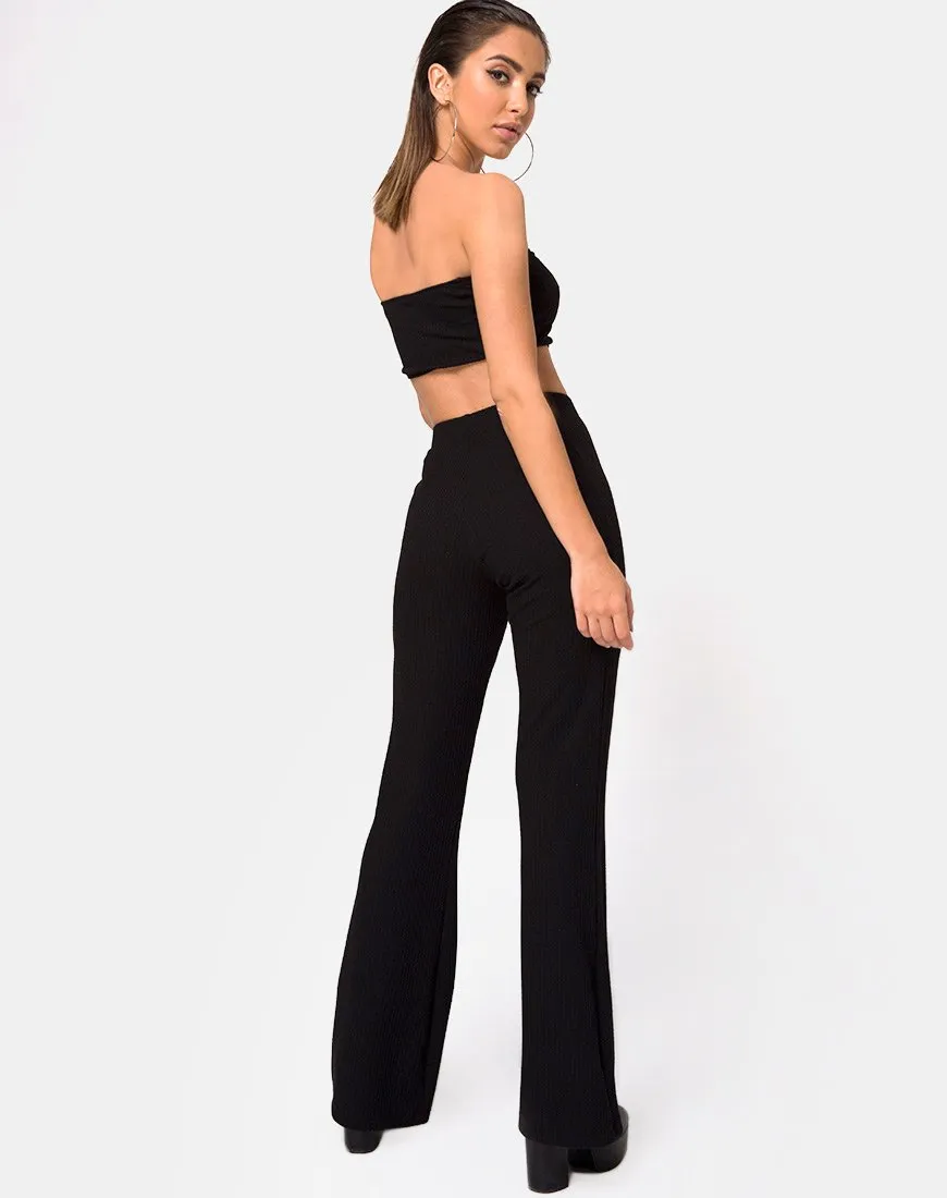 Herlom Flare Trousers in Black