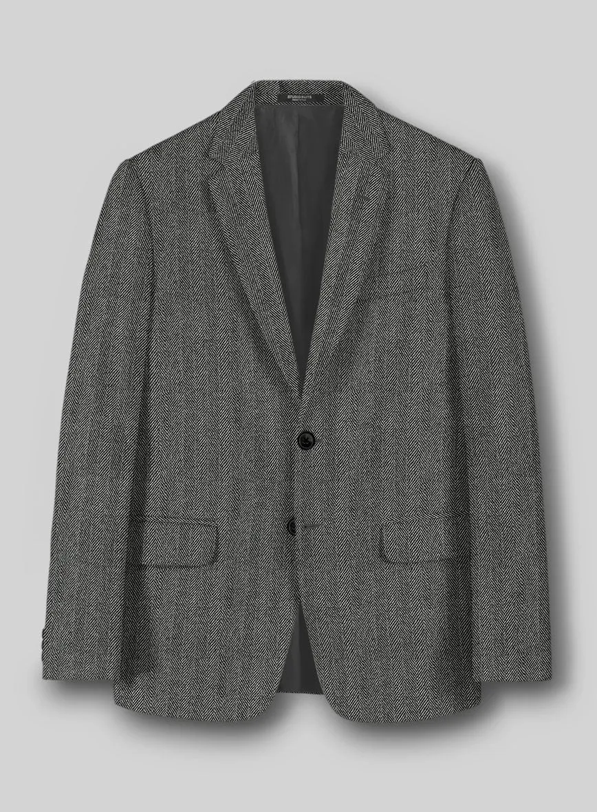 Highlander Gray Herringbone Tweed Suit