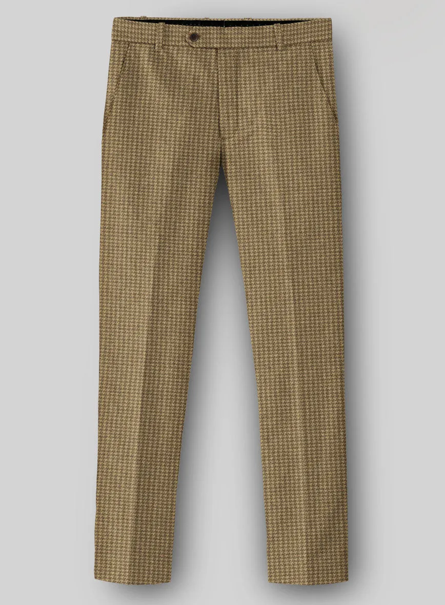 Houndstooth Tan Brown Tweed Suit