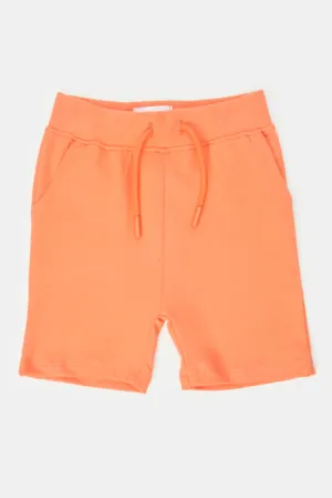 Infant Boys Coral Plain Active Shorts