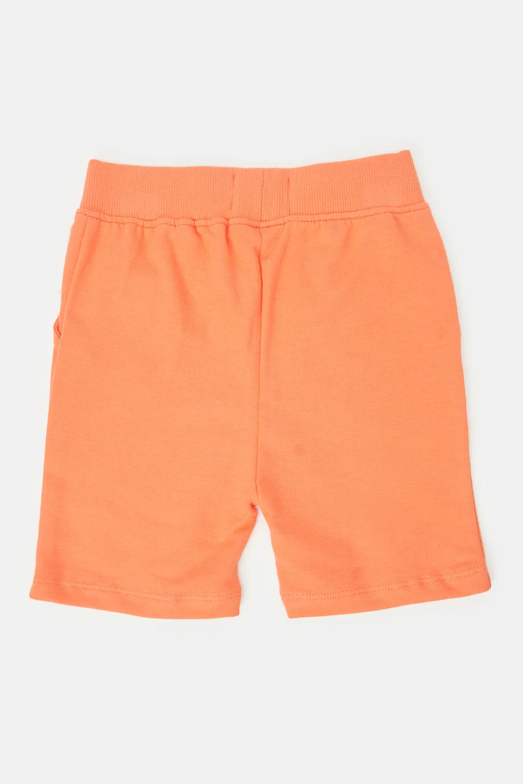 Infant Boys Coral Plain Active Shorts