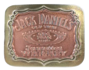 Jack Daniels Old No 7 Tennessee Whiskey Gold Copper Plated Belt Buckle