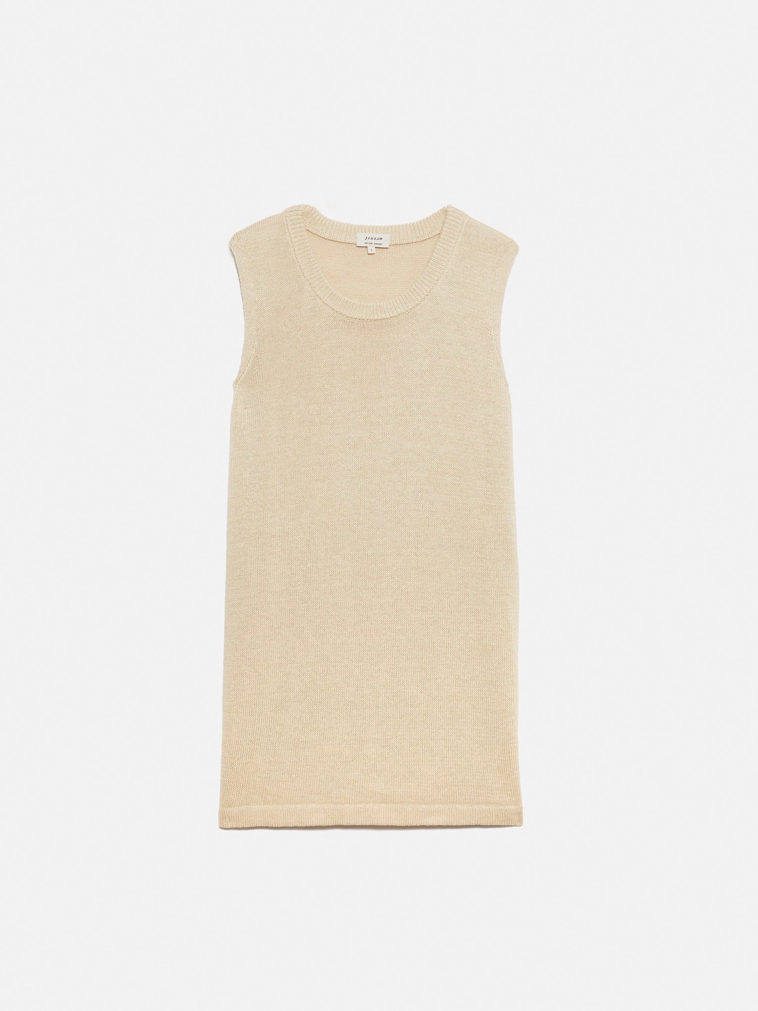 Linen Cotton Knitted Tunic | Cream