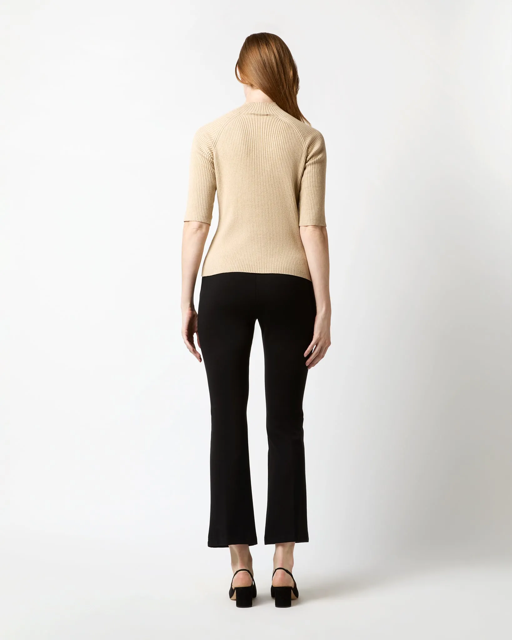 Mackenzie Sweater in Crema Cotton/Silk Yarn