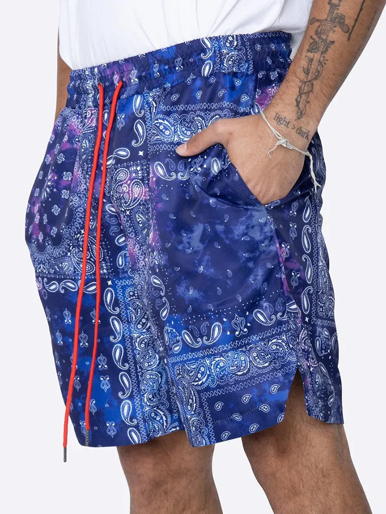 Men's Breathable Print Elastic Waist Beach Shorts