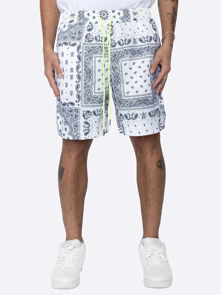 Men's Breathable Print Elastic Waist Beach Shorts