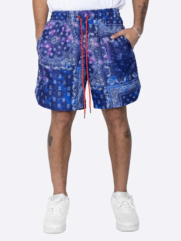 Men's Breathable Print Elastic Waist Beach Shorts