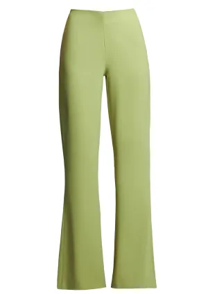 Mila Structured Flared Crepe Trousers